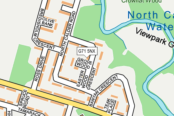 G71 5NX map - OS OpenMap – Local (Ordnance Survey)