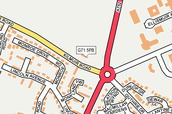 G71 5PB map - OS OpenMap – Local (Ordnance Survey)