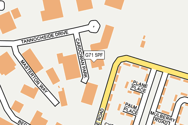 G71 5PF map - OS OpenMap – Local (Ordnance Survey)