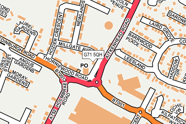 G71 5QH map - OS OpenMap – Local (Ordnance Survey)