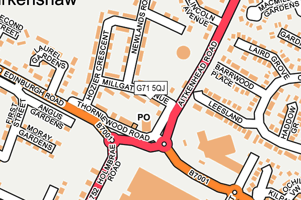 G71 5QJ map - OS OpenMap – Local (Ordnance Survey)