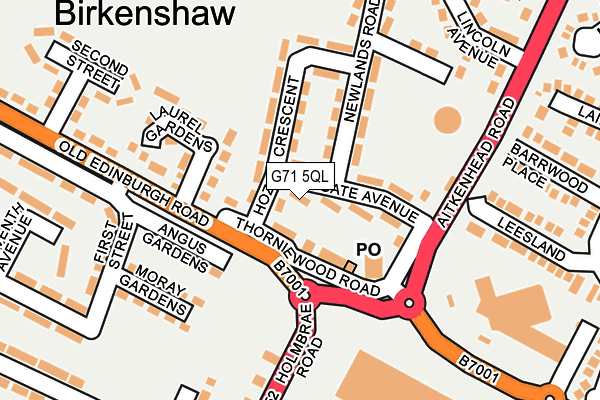 G71 5QL map - OS OpenMap – Local (Ordnance Survey)