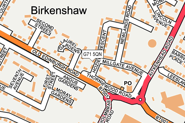 G71 5QN map - OS OpenMap – Local (Ordnance Survey)