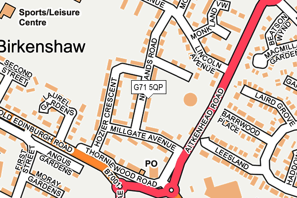 G71 5QP map - OS OpenMap – Local (Ordnance Survey)