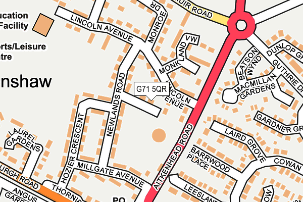 G71 5QR map - OS OpenMap – Local (Ordnance Survey)