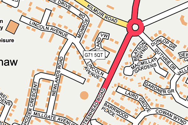 G71 5QT map - OS OpenMap – Local (Ordnance Survey)