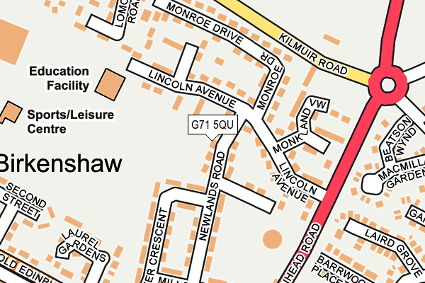 G71 5QU map - OS OpenMap – Local (Ordnance Survey)