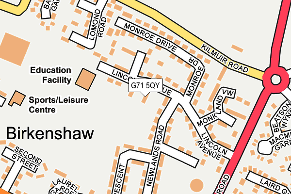 G71 5QY map - OS OpenMap – Local (Ordnance Survey)