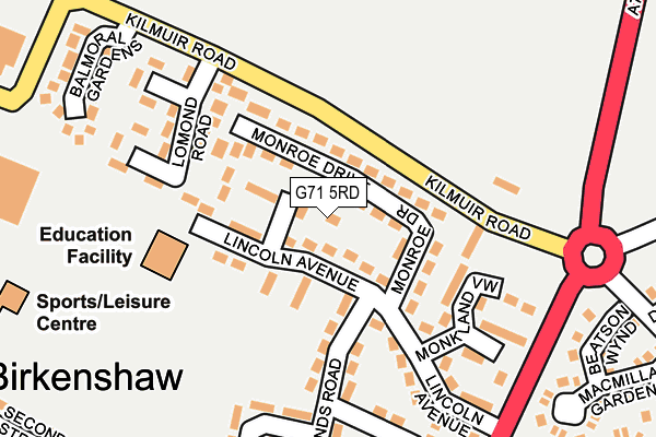 G71 5RD map - OS OpenMap – Local (Ordnance Survey)