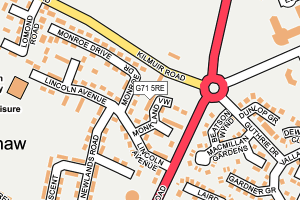 G71 5RE map - OS OpenMap – Local (Ordnance Survey)