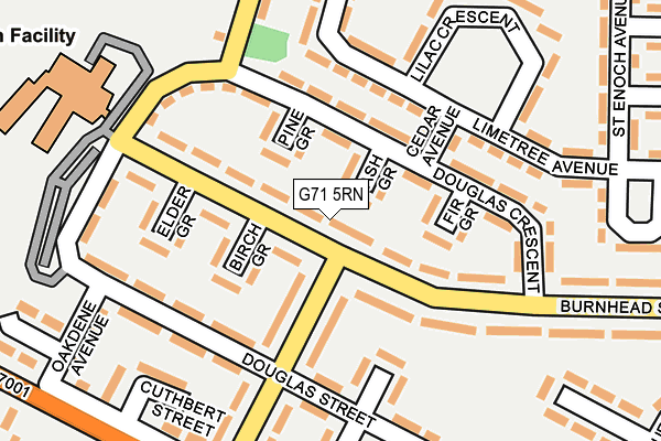 G71 5RN map - OS OpenMap – Local (Ordnance Survey)