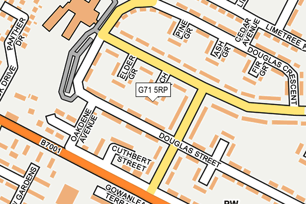 G71 5RP map - OS OpenMap – Local (Ordnance Survey)