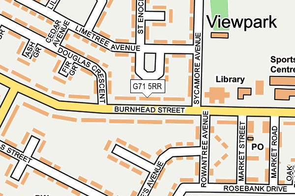 G71 5RR map - OS OpenMap – Local (Ordnance Survey)