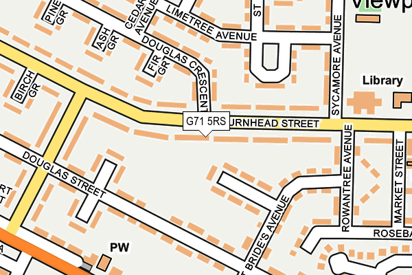 G71 5RS map - OS OpenMap – Local (Ordnance Survey)