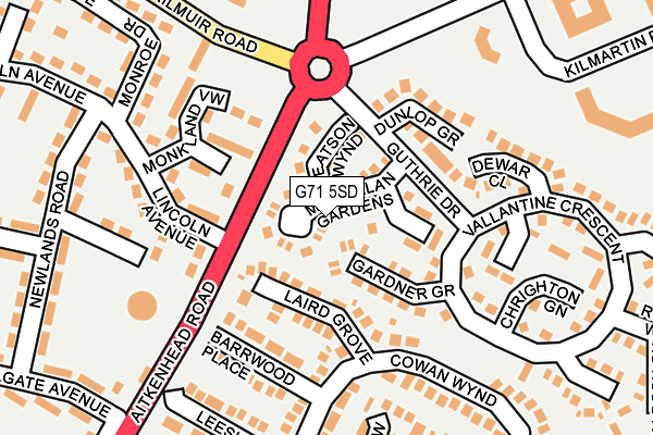 G71 5SD map - OS OpenMap – Local (Ordnance Survey)