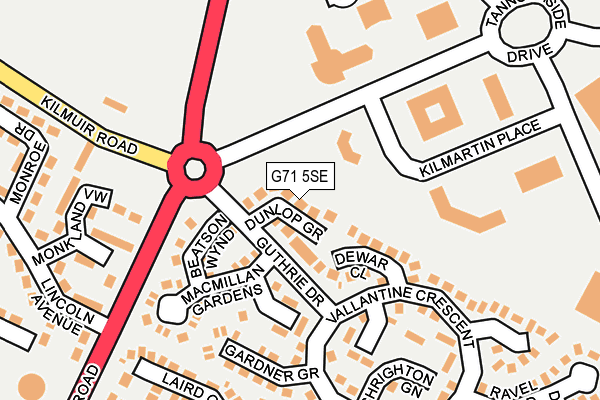 G71 5SE map - OS OpenMap – Local (Ordnance Survey)