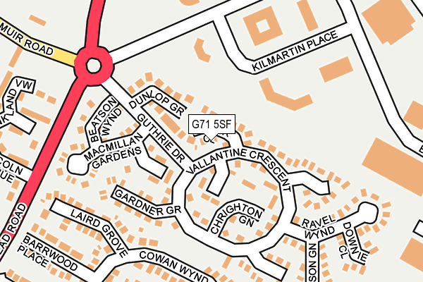 G71 5SF map - OS OpenMap – Local (Ordnance Survey)