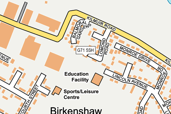 G71 5SH map - OS OpenMap – Local (Ordnance Survey)