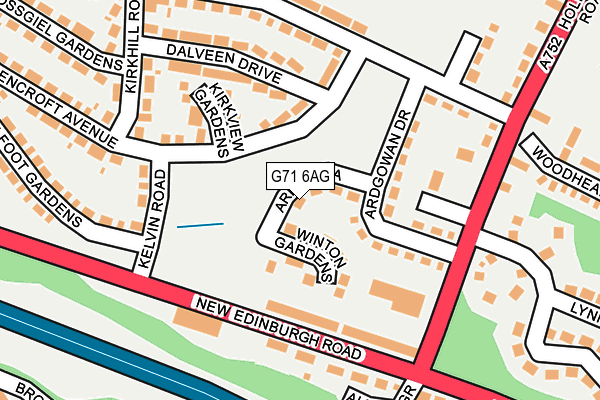 G71 6AG map - OS OpenMap – Local (Ordnance Survey)