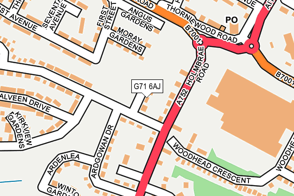 G71 6AJ map - OS OpenMap – Local (Ordnance Survey)