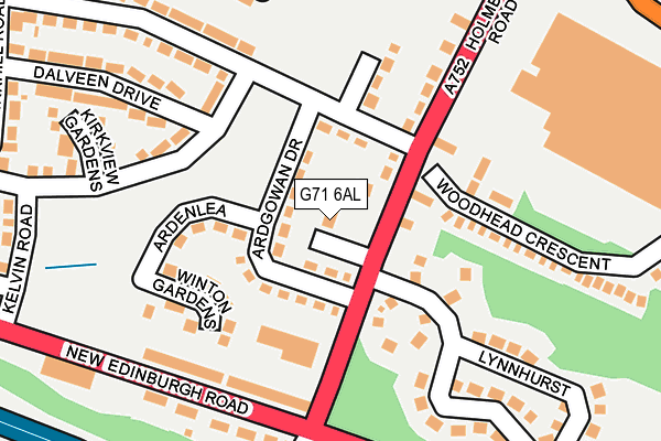 G71 6AL map - OS OpenMap – Local (Ordnance Survey)