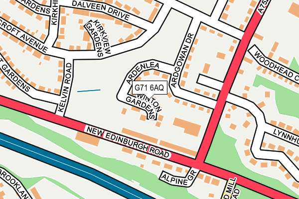 G71 6AQ map - OS OpenMap – Local (Ordnance Survey)