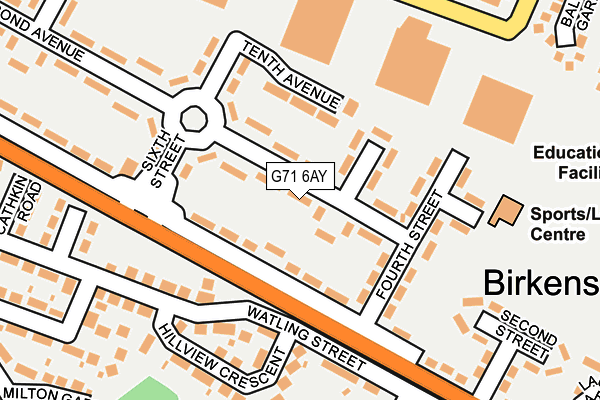 G71 6AY map - OS OpenMap – Local (Ordnance Survey)