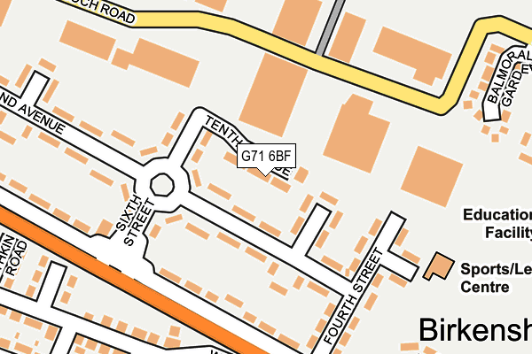 G71 6BF map - OS OpenMap – Local (Ordnance Survey)