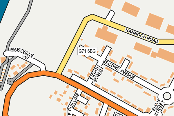 G71 6BG map - OS OpenMap – Local (Ordnance Survey)