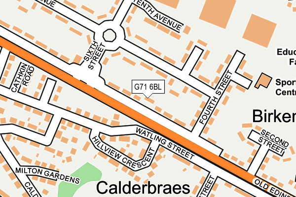 G71 6BL map - OS OpenMap – Local (Ordnance Survey)