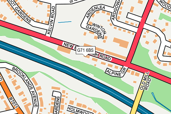 G71 6BS map - OS OpenMap – Local (Ordnance Survey)