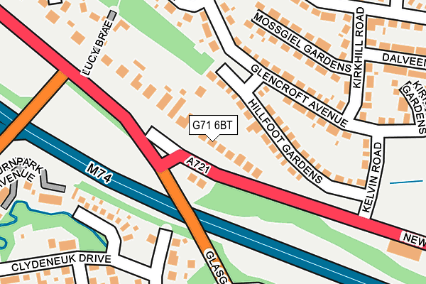 G71 6BT map - OS OpenMap – Local (Ordnance Survey)