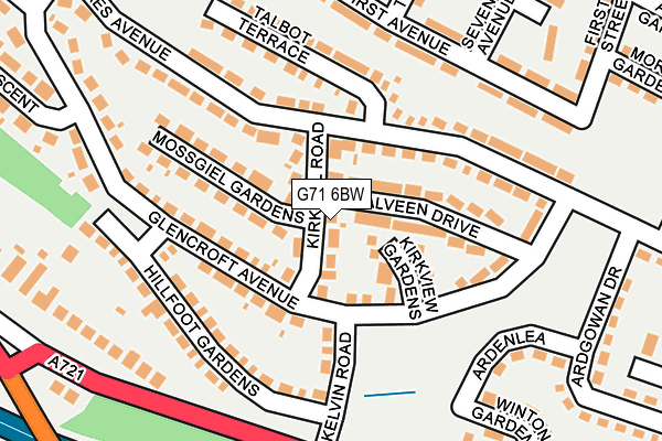 G71 6BW map - OS OpenMap – Local (Ordnance Survey)