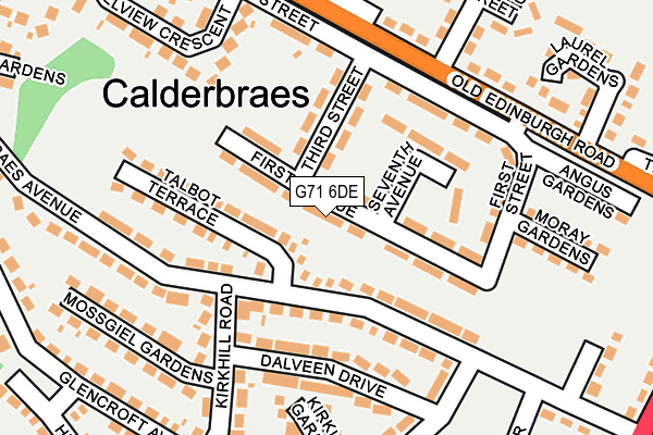 G71 6DE map - OS OpenMap – Local (Ordnance Survey)