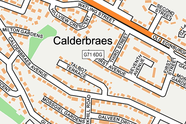 G71 6DG map - OS OpenMap – Local (Ordnance Survey)