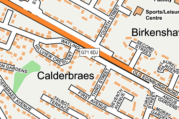 G71 6DJ map - OS OpenMap – Local (Ordnance Survey)