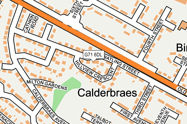 G71 6DL map - OS OpenMap – Local (Ordnance Survey)