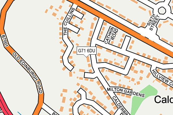 G71 6DU map - OS OpenMap – Local (Ordnance Survey)