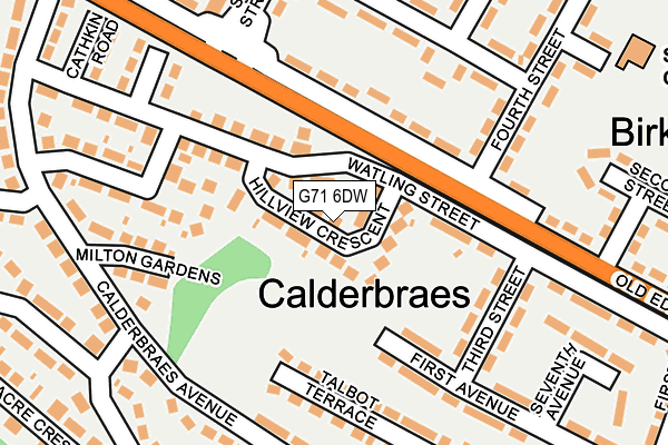 G71 6DW map - OS OpenMap – Local (Ordnance Survey)