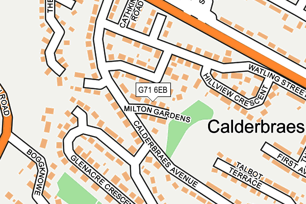 G71 6EB map - OS OpenMap – Local (Ordnance Survey)