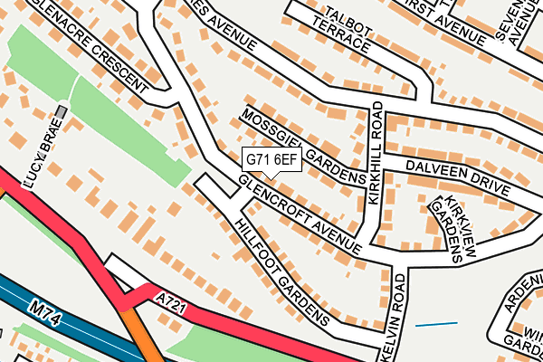 G71 6EF map - OS OpenMap – Local (Ordnance Survey)