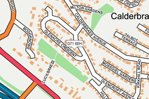 G71 6EH map - OS OpenMap – Local (Ordnance Survey)