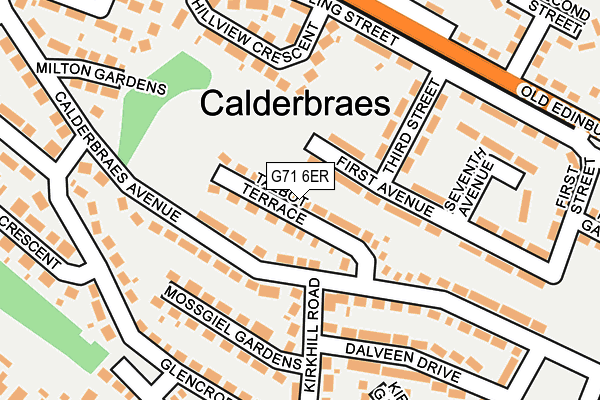 G71 6ER map - OS OpenMap – Local (Ordnance Survey)