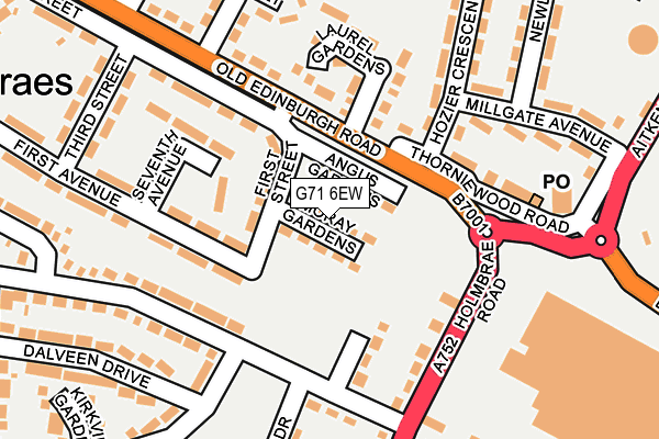 G71 6EW map - OS OpenMap – Local (Ordnance Survey)