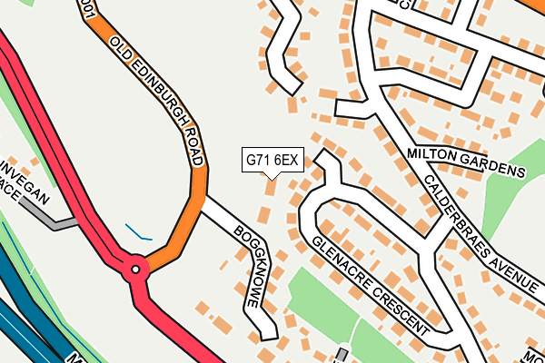 G71 6EX map - OS OpenMap – Local (Ordnance Survey)