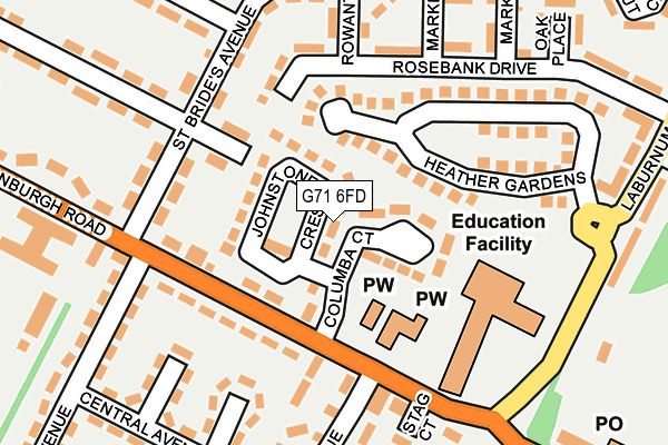 G71 6FD map - OS OpenMap – Local (Ordnance Survey)