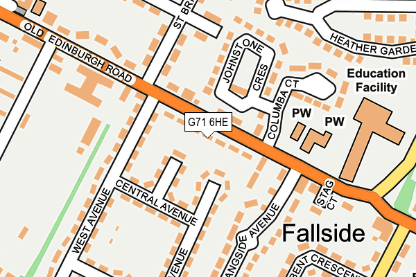 G71 6HE map - OS OpenMap – Local (Ordnance Survey)