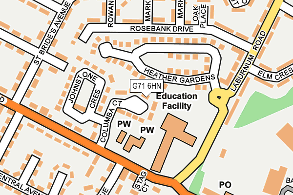 G71 6HN map - OS OpenMap – Local (Ordnance Survey)