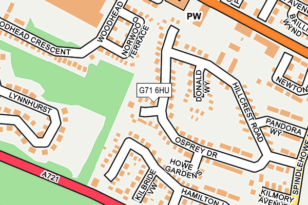 G71 6HU map - OS OpenMap – Local (Ordnance Survey)