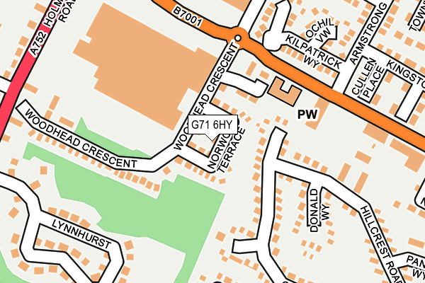 G71 6HY map - OS OpenMap – Local (Ordnance Survey)